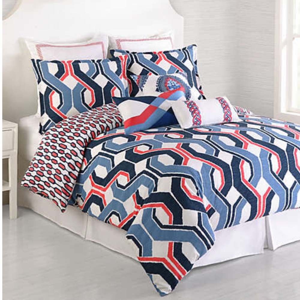 Trina Turk Coastline Ikat Duvet Queen/Full *New*